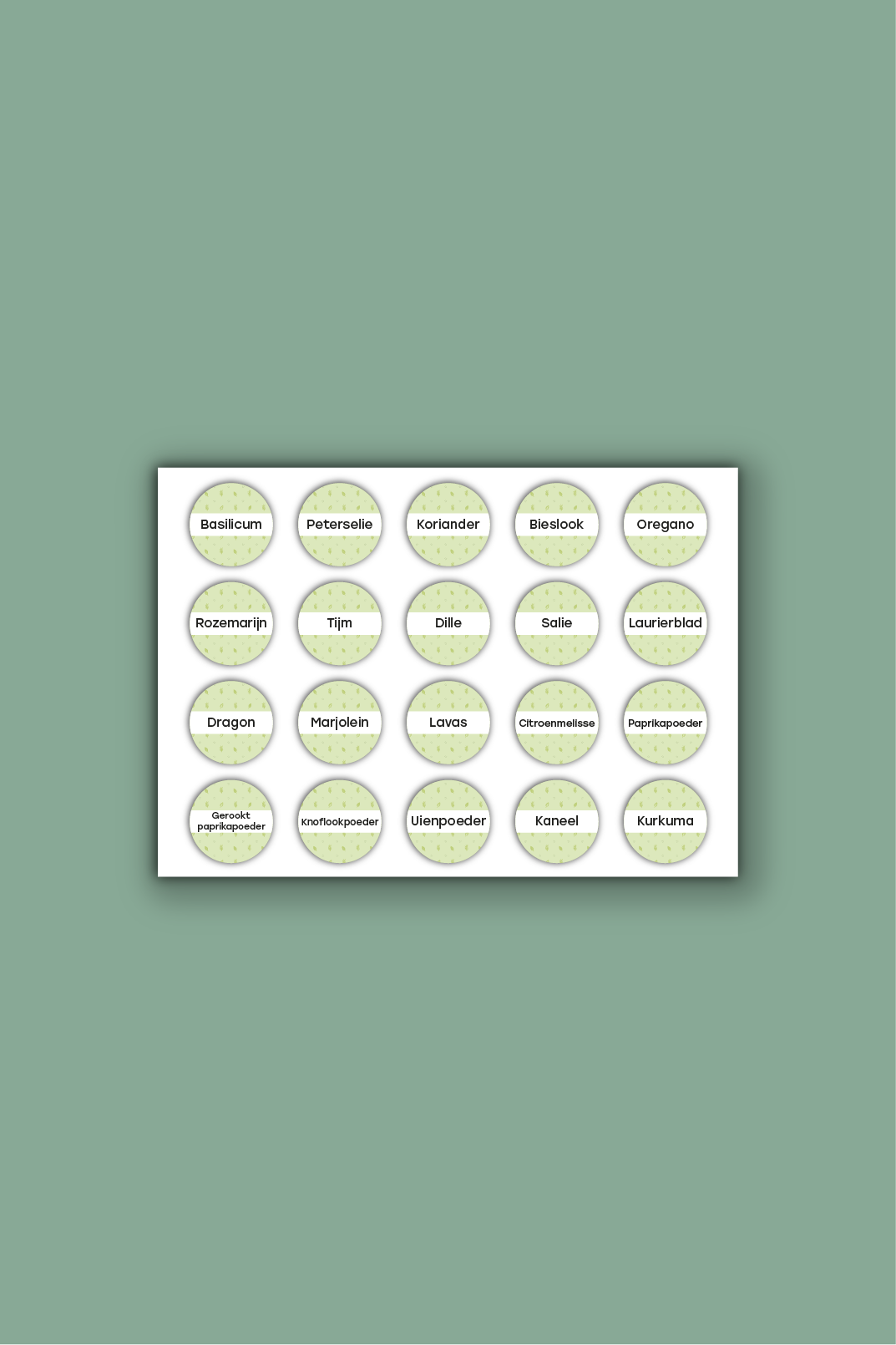 Stickers kruidenpotjes 30 x 30 mm