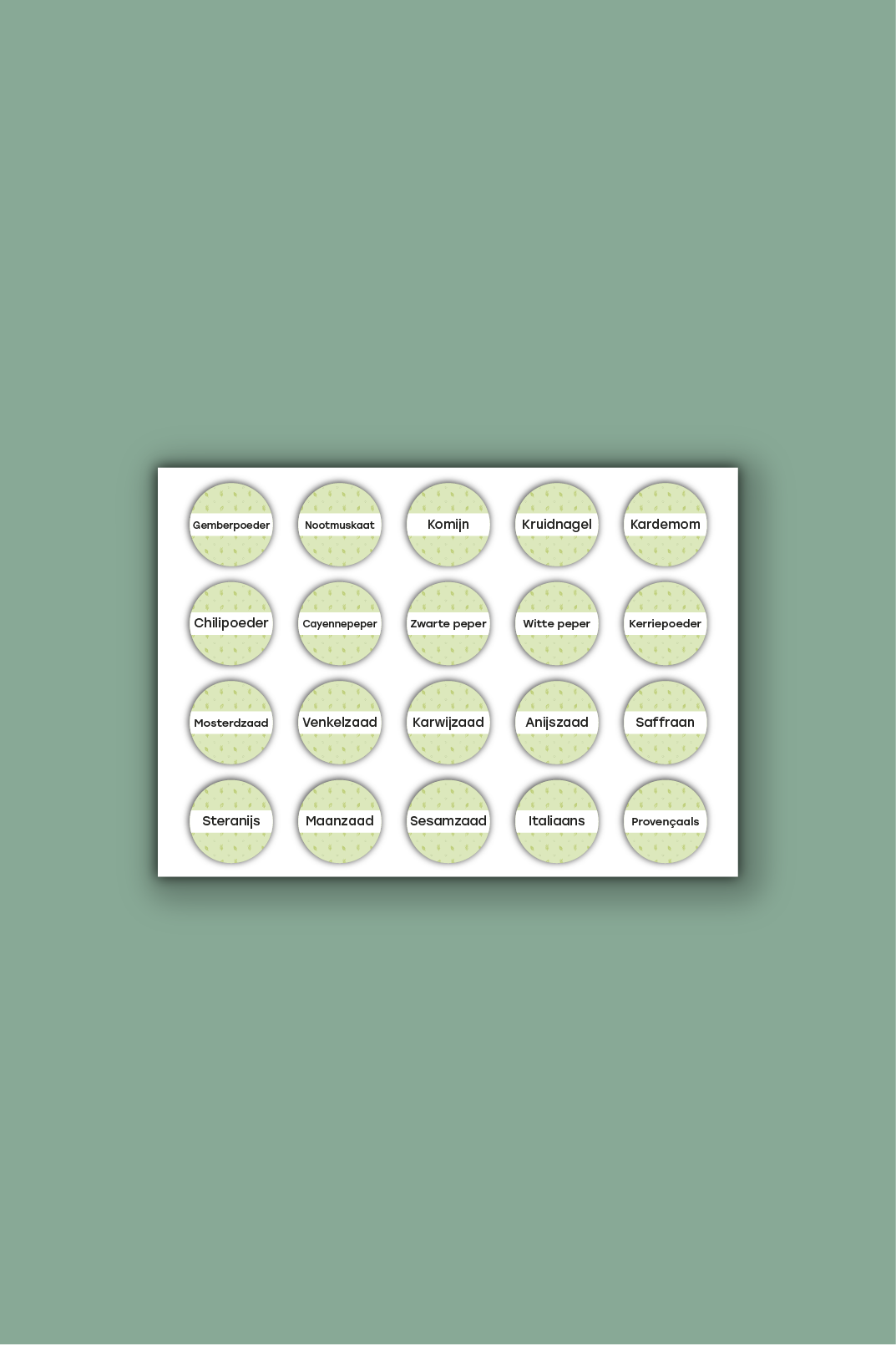 Stickers kruidenpotjes 30 x 30 mm