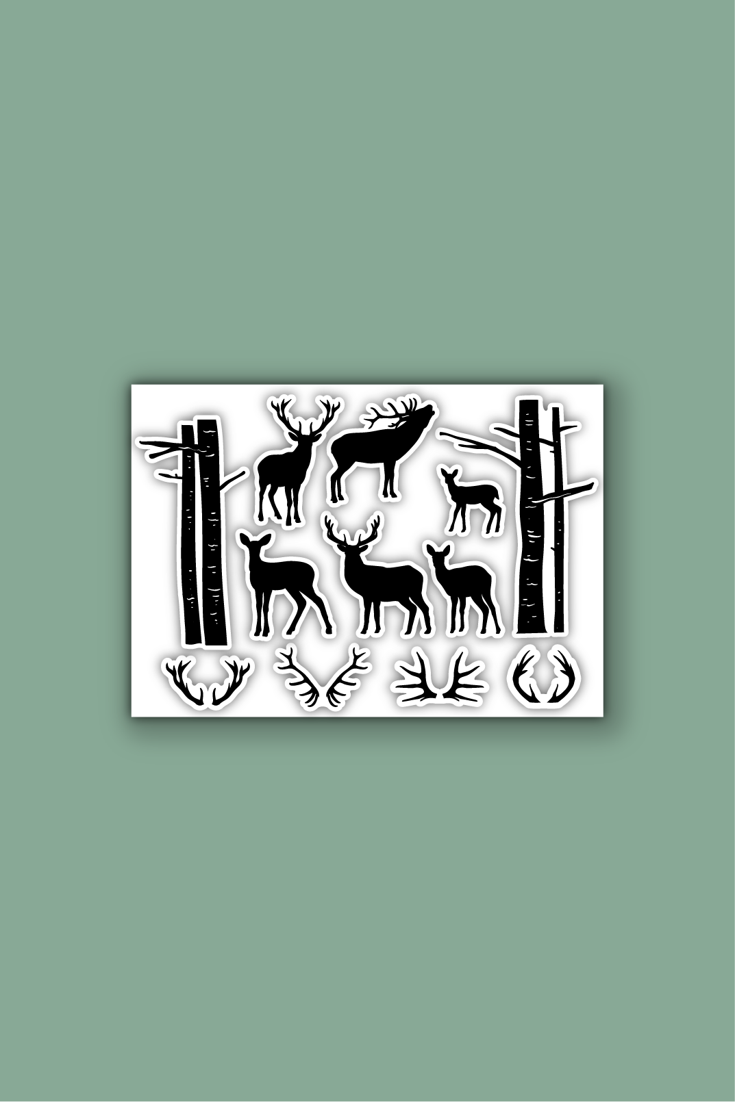 A5 stickervel met kerststicker