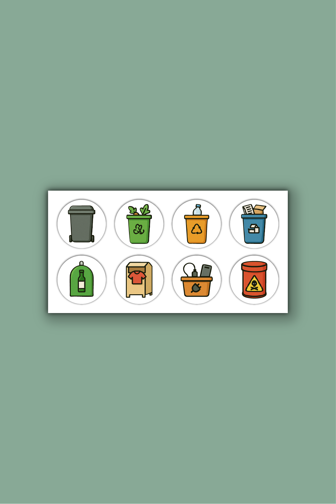Afvalscheiding stickers