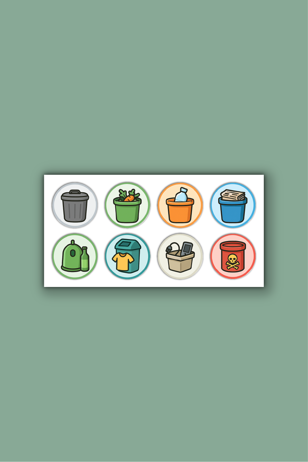 Afvalscheiding stickers