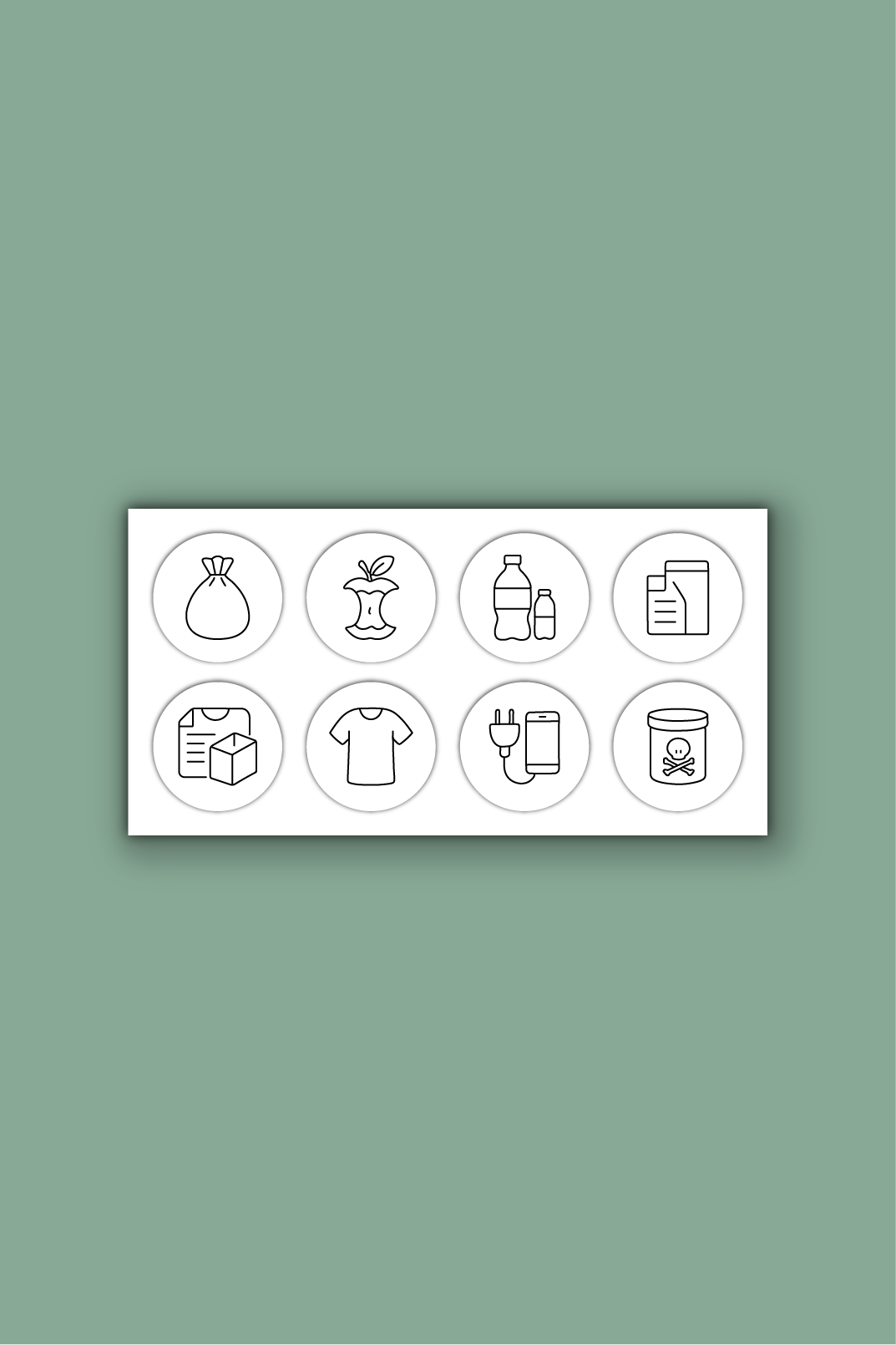 Afvalscheiding stickers