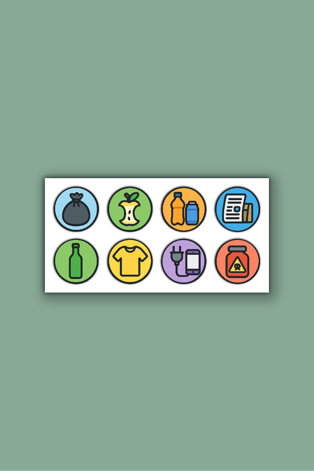 Afvalscheiding stickers