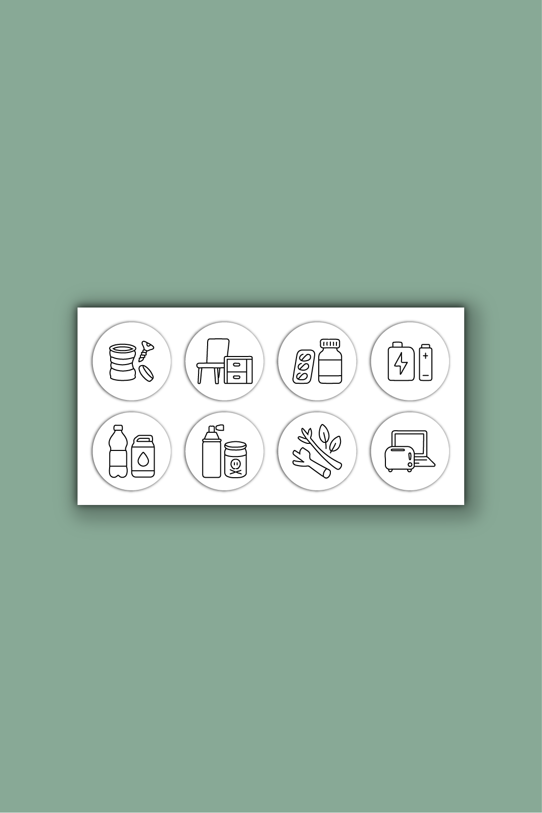 Afvalscheiding stickers