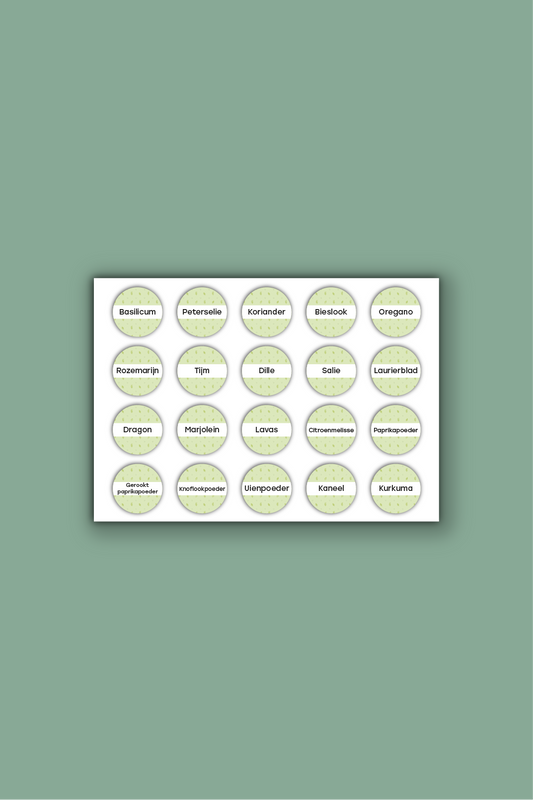 Stickers kruidenpotjes 30 x 30 mm