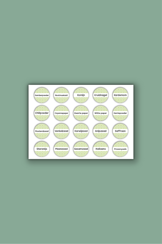Stickers kruidenpotjes 30 x 30 mm