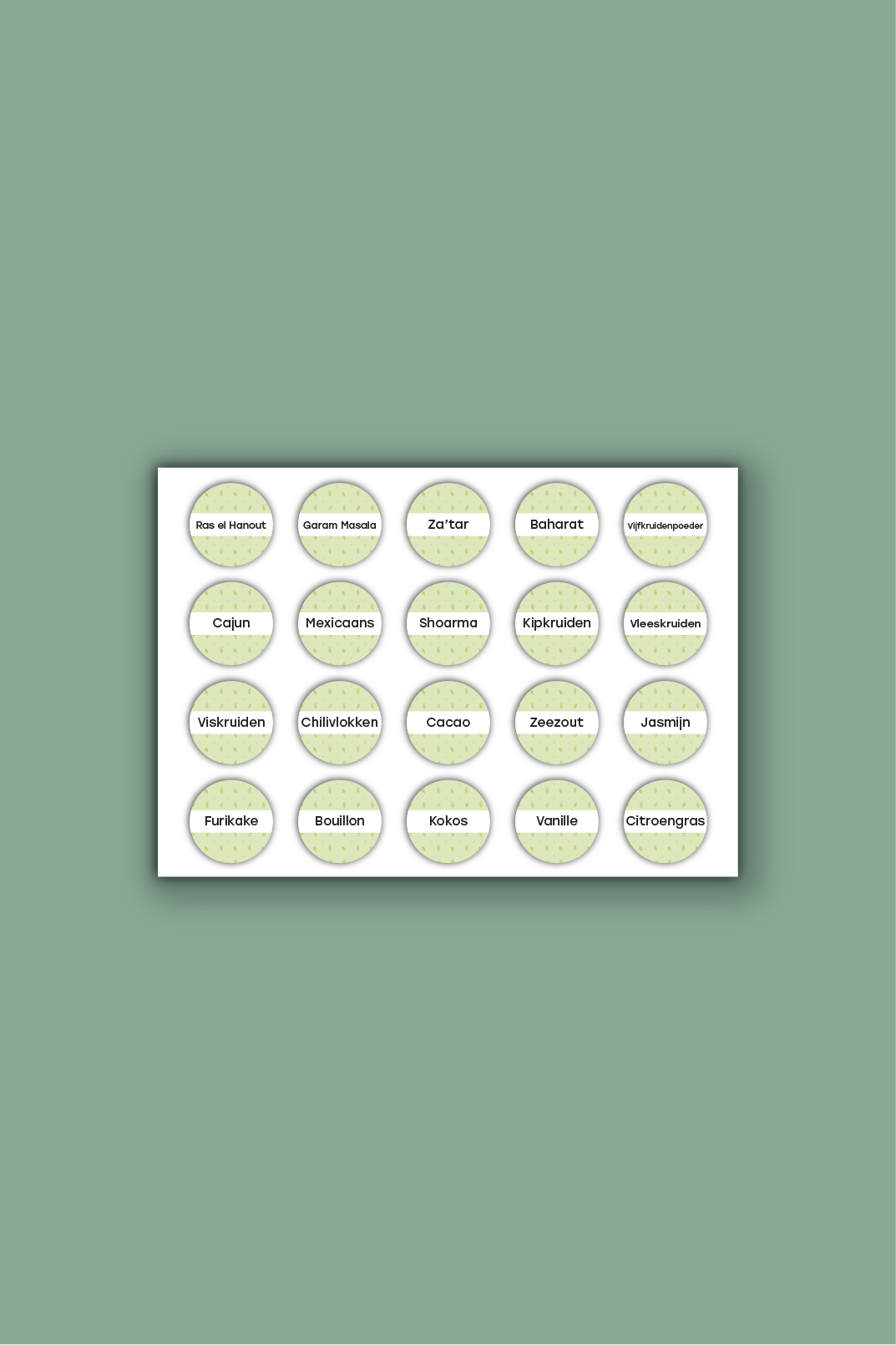Stickers kruidenpotjes 30 x 30 mm