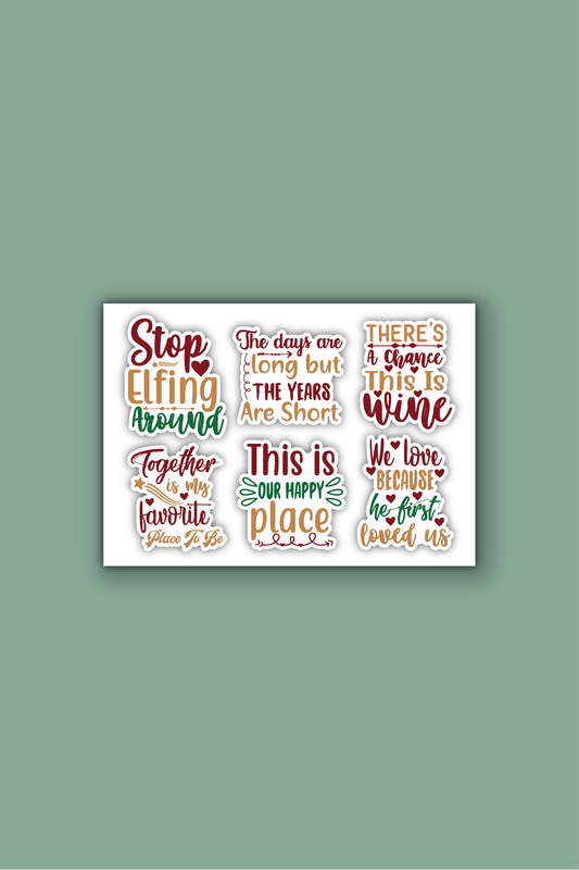 A5 stickervel met kerststicker