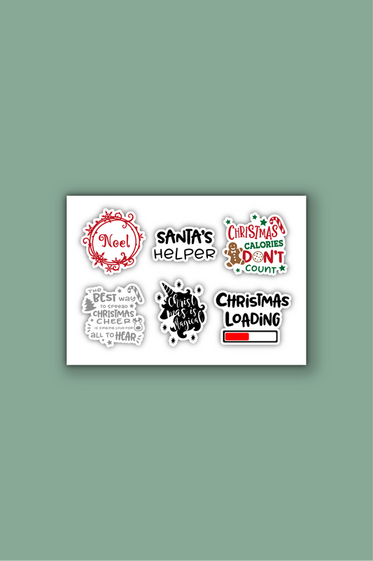 A5 stickervel met kerststicker