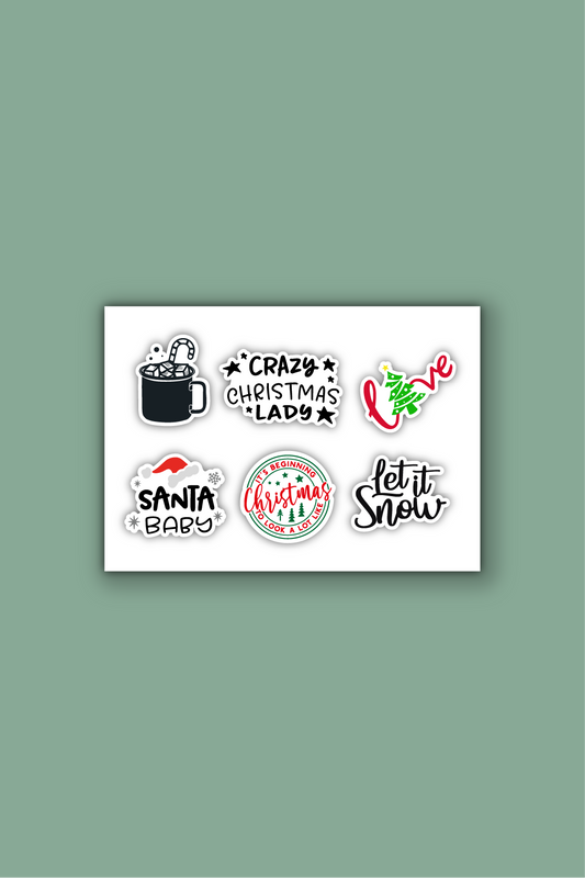 A5 stickervel met kerststicker