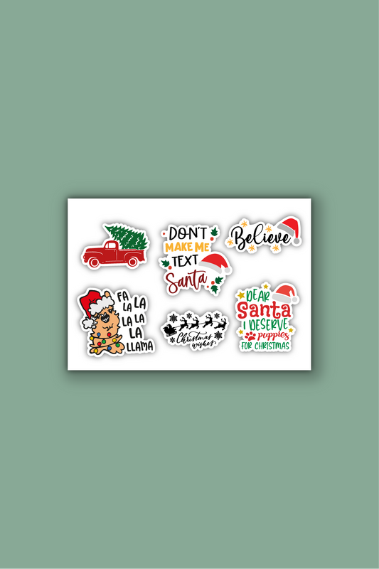 A5 stickervel met kerststicker