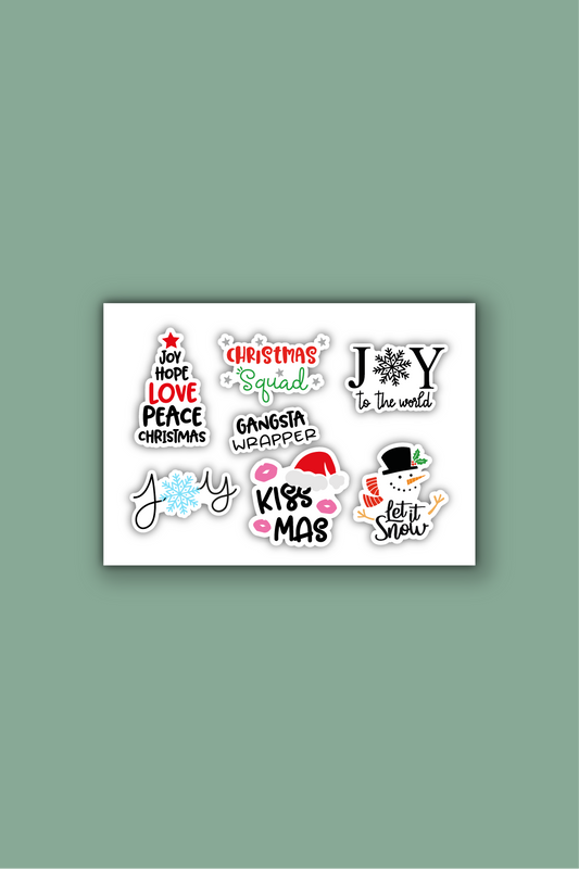 A5 stickervel met kerststicker