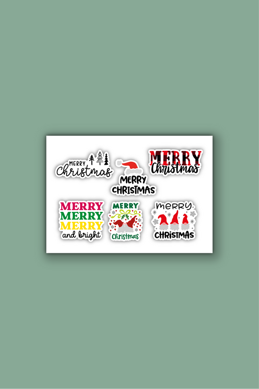 A5 stickervel met kerststicker