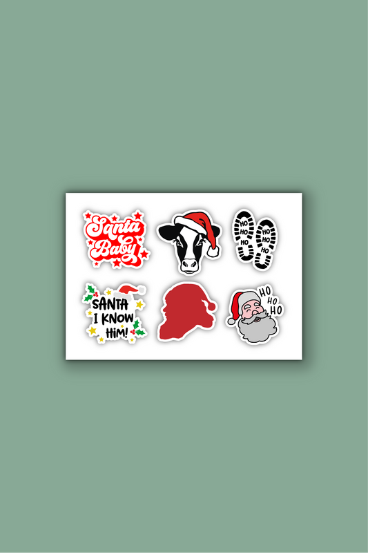 A5 stickervel met kerststicker