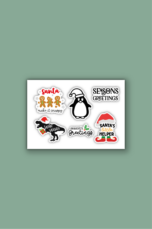 A5 stickervel met kerststicker