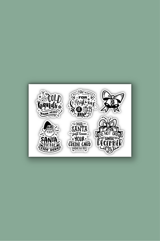 A5 stickervel met kerststicker