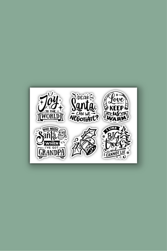A5 stickervel met kerststicker