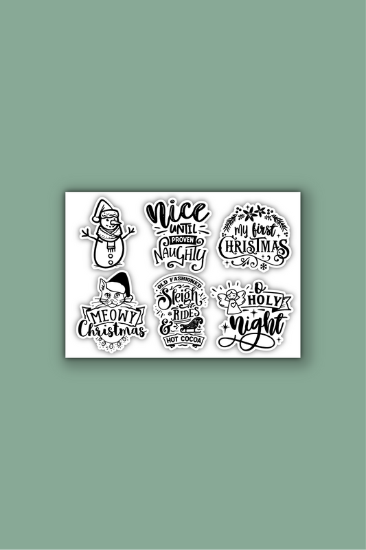 A5 stickervel met kerststicker