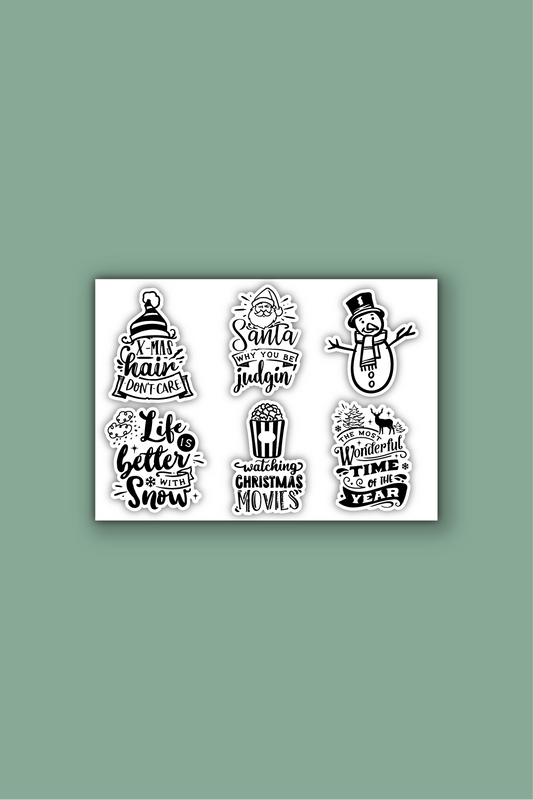 A5 stickervel met kerststicker