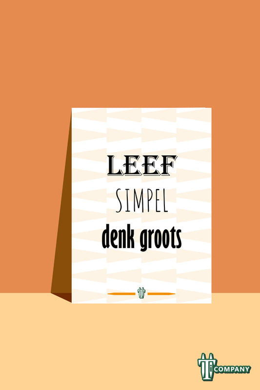 Woordkracht - Leef simpel denk groots