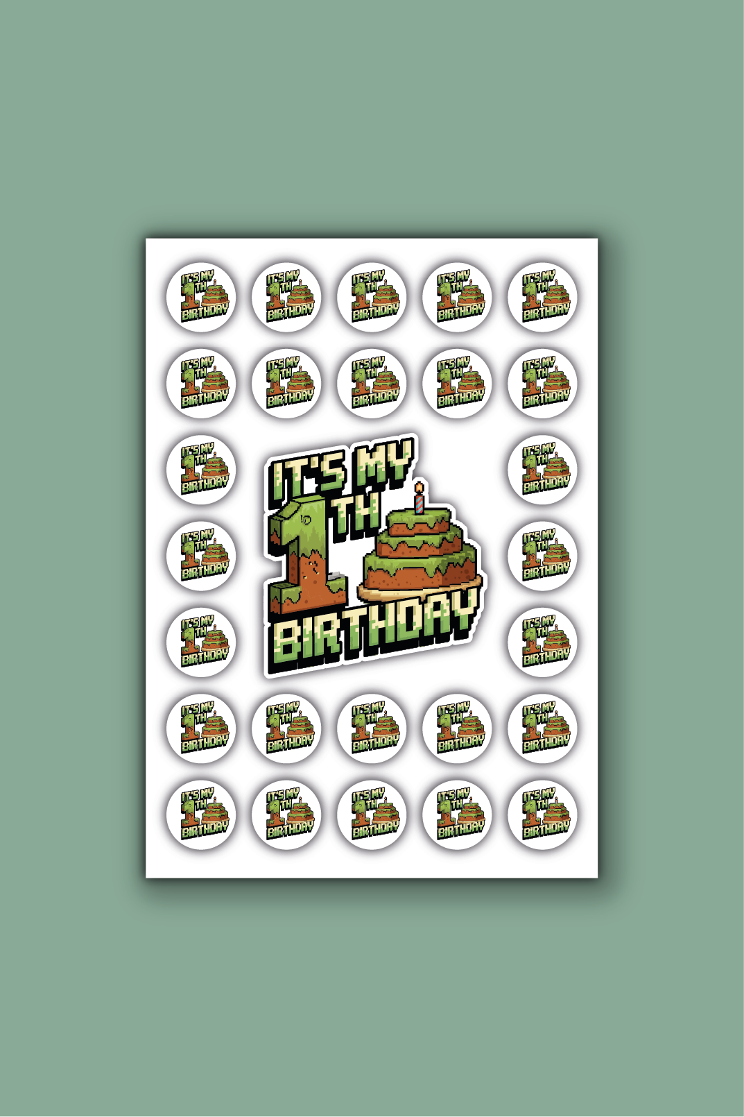 A4 Stickervel stoer - 1 jaar