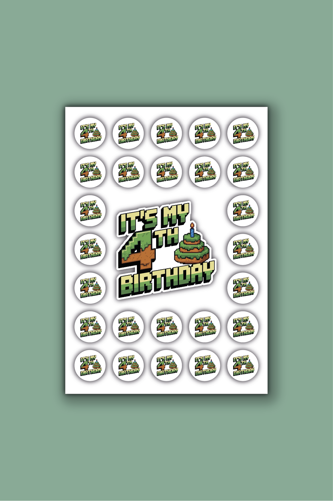 A4 Stickervel stoer - 4 jaar