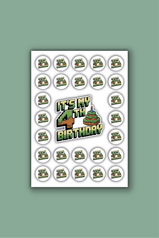 A4 Stickervel stoer - 4 jaar