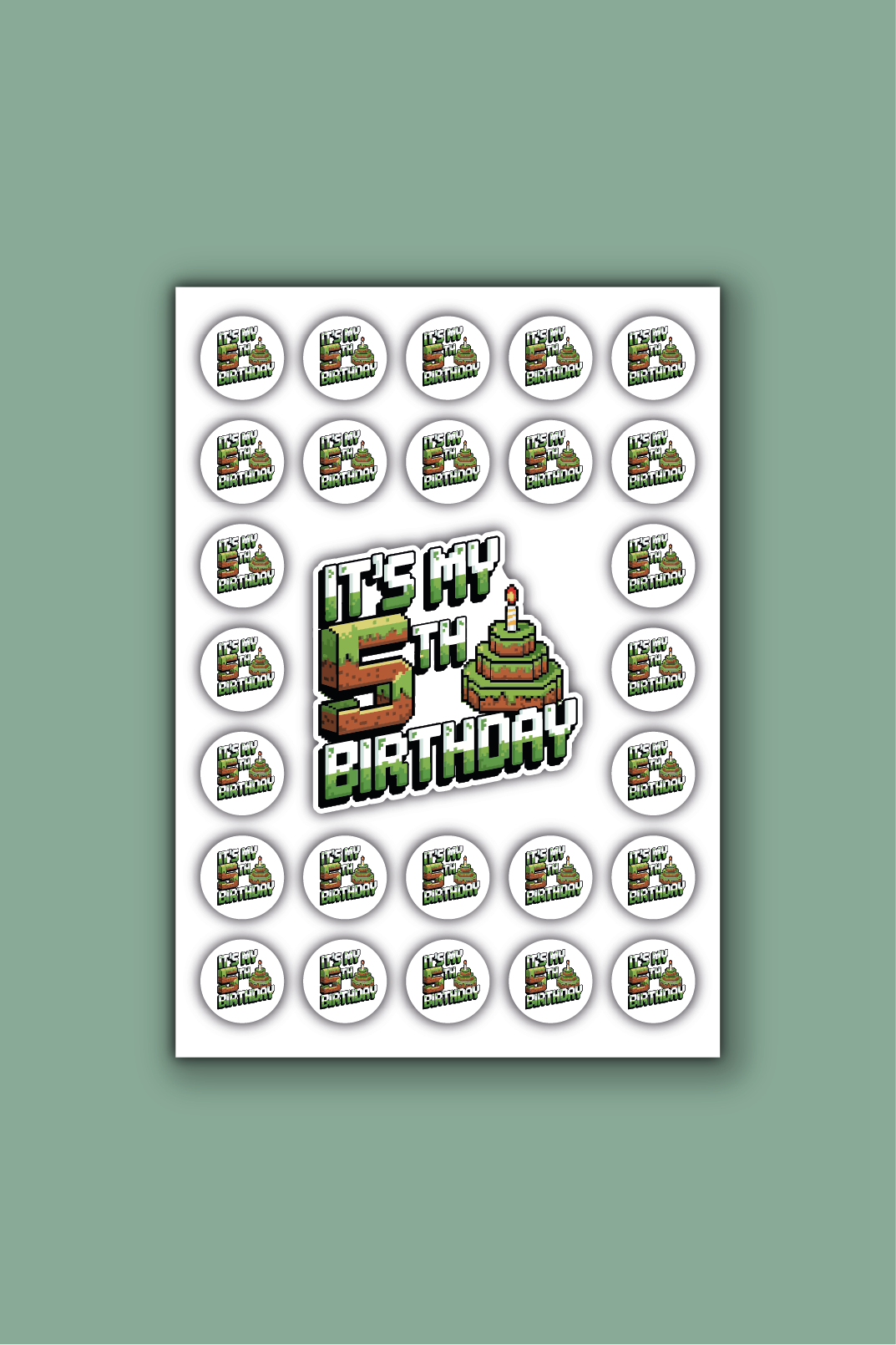 A4 Stickervel stoer - 5 jaar