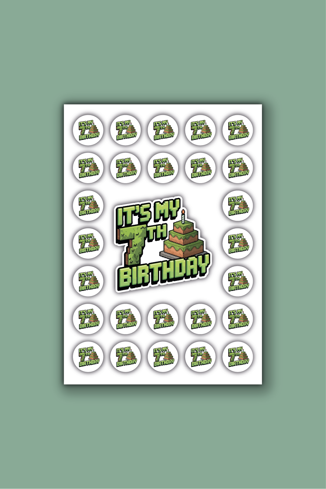 A4 Stickervel stoer - 7 jaar