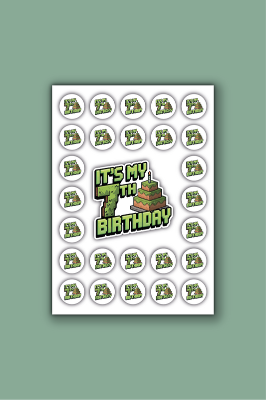 A4 Stickervel stoer - 7 jaar