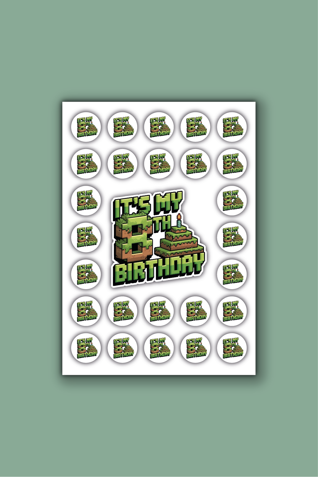 A4 Stickervel stoer - 8 jaar