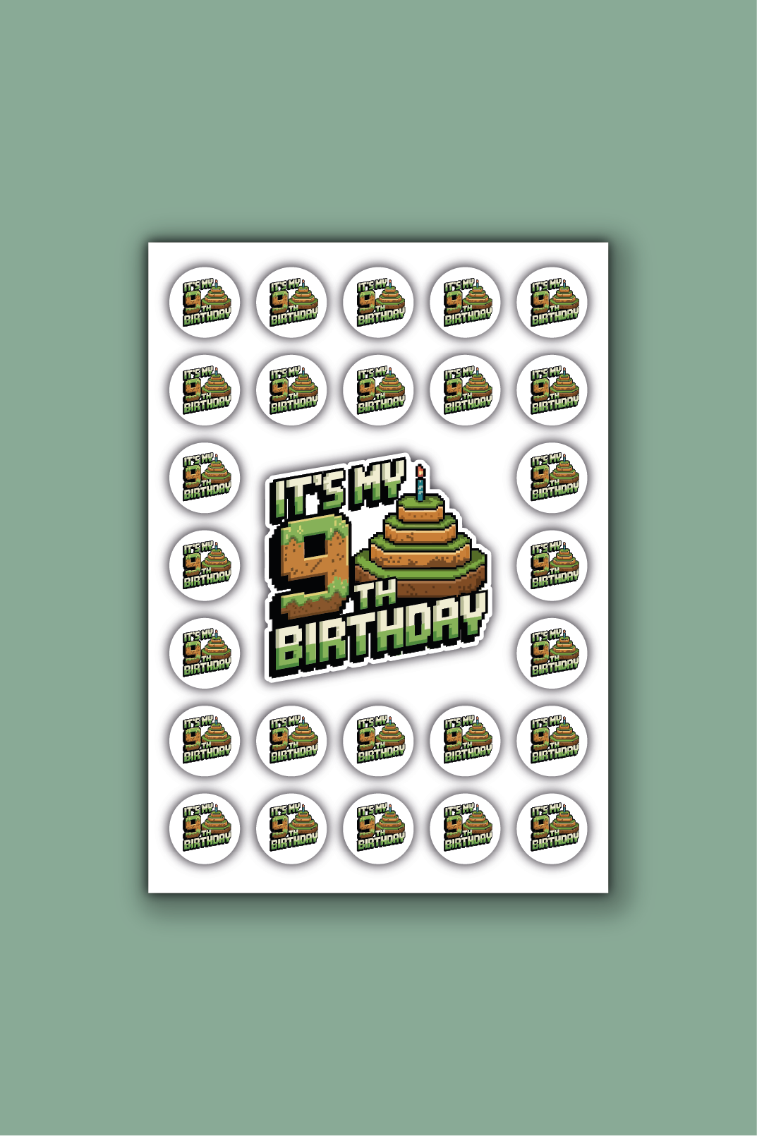 A4 Stickervel stoer - 9 jaar