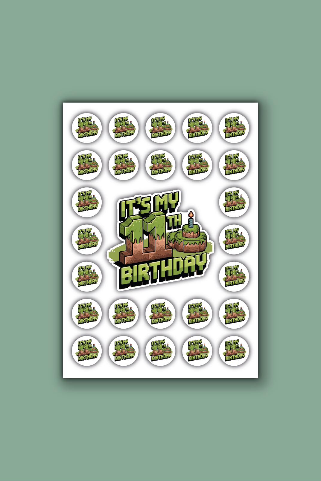 A4 Stickervel stoer - 11 jaar