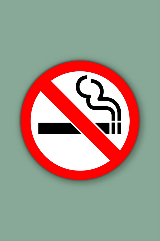 Niet roken sticker rond