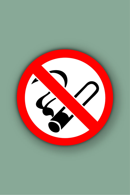 Niet roken sticker rond