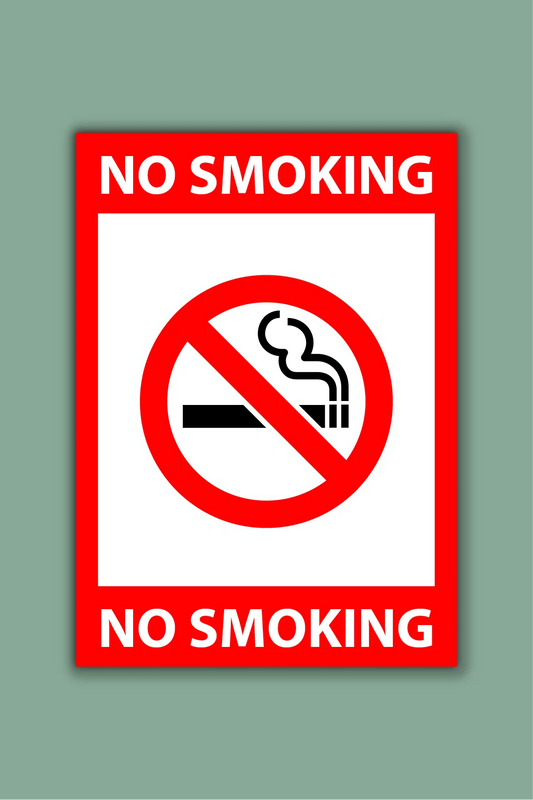 Niet roken sticker - 15 x 21 cm