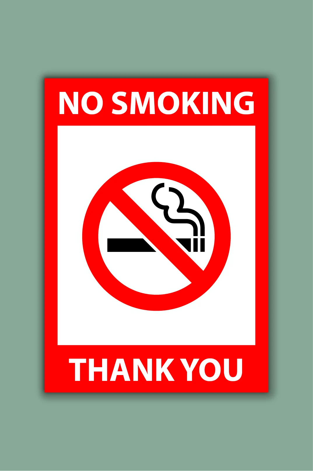 Niet roken sticker - 15 x 21 cm
