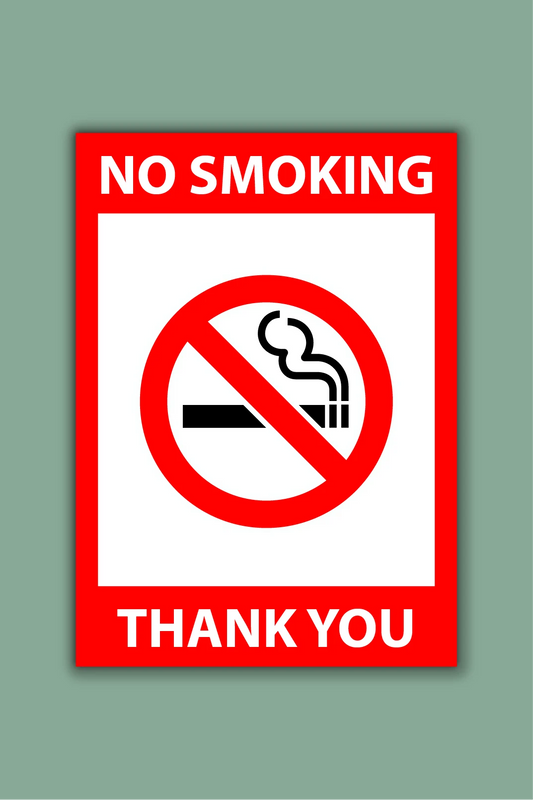 Niet roken sticker - 15 x 21 cm