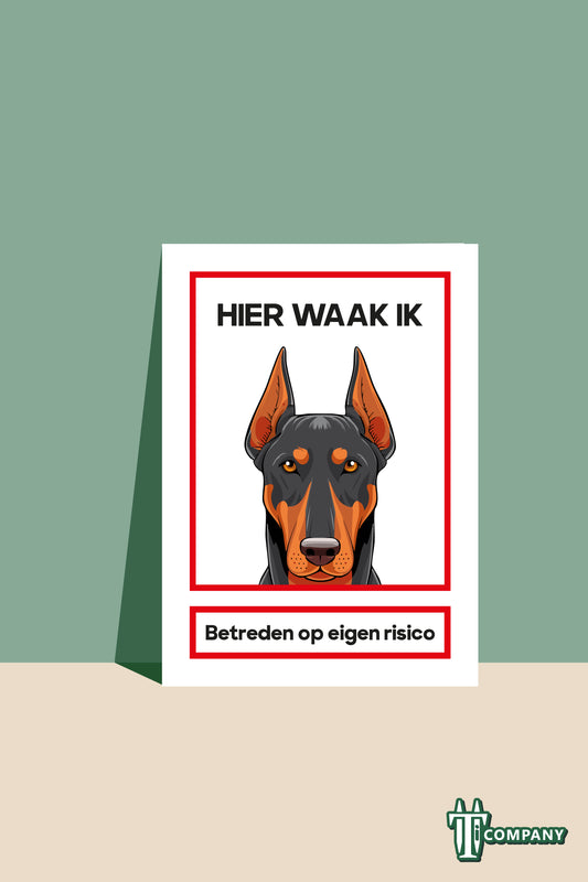 Hier waak ik - Doberman