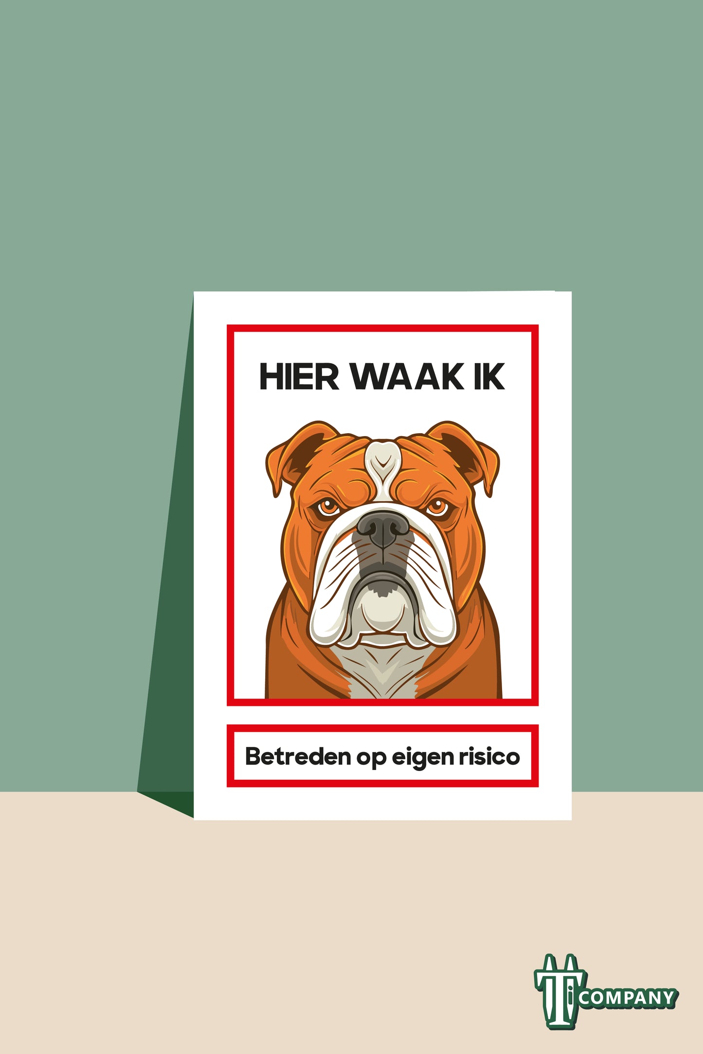 Hier waak ik - Engelse bulldog