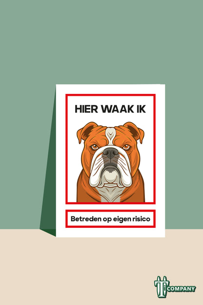 Hier waak ik - Engelse bulldog