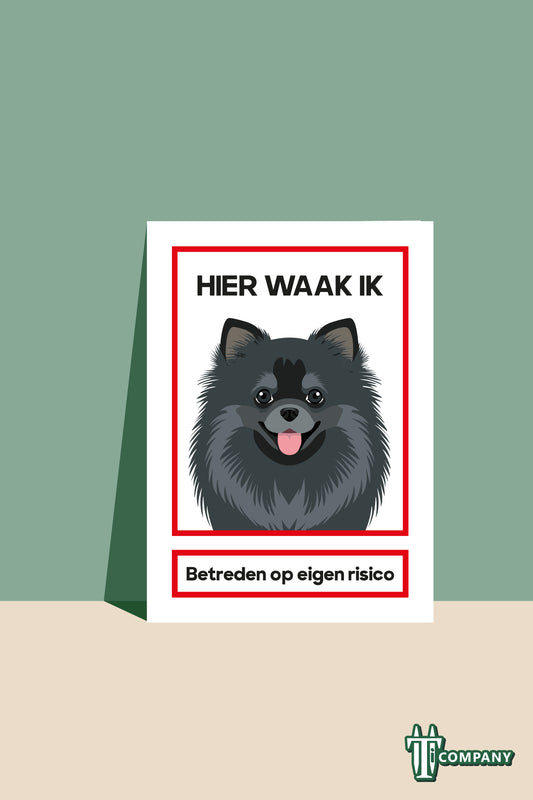 Hier waak ik - Pomeriaan zwart