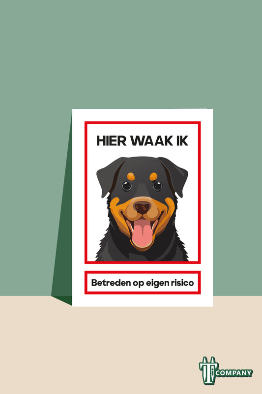 Hier waak ik - Rottweiler