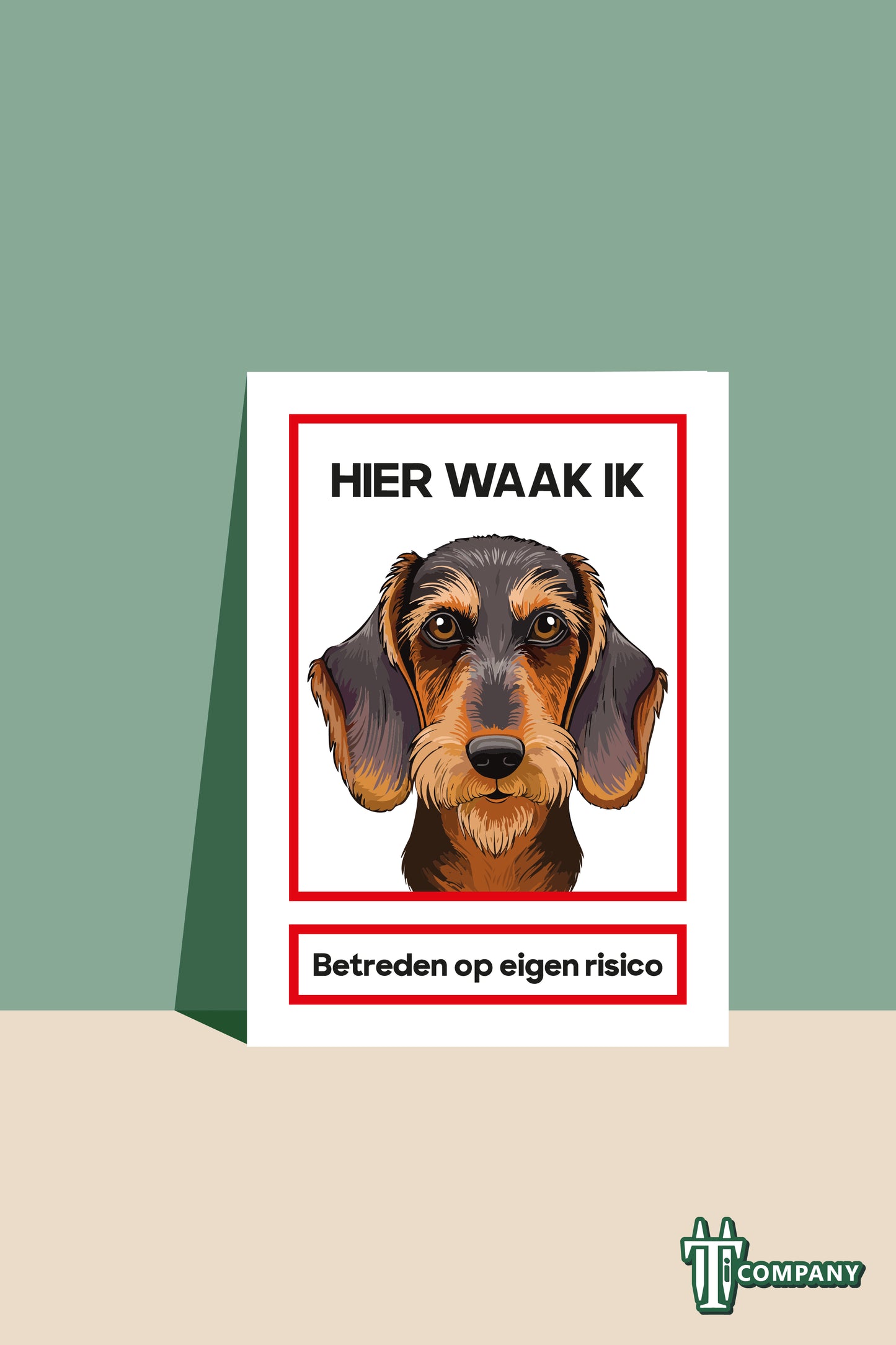 Hier waak ik - Teckel ruwharig